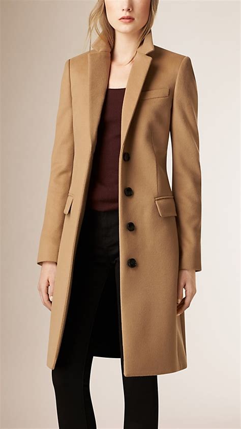 burberry wool cashmere tailored coat camel|Burberry cashmere camel overcoat.